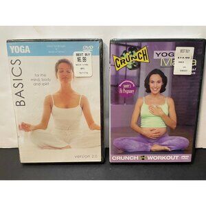 Crunch Yoga Mama Prenatal DVD 2004 / Yoga Basics workout exercise new
